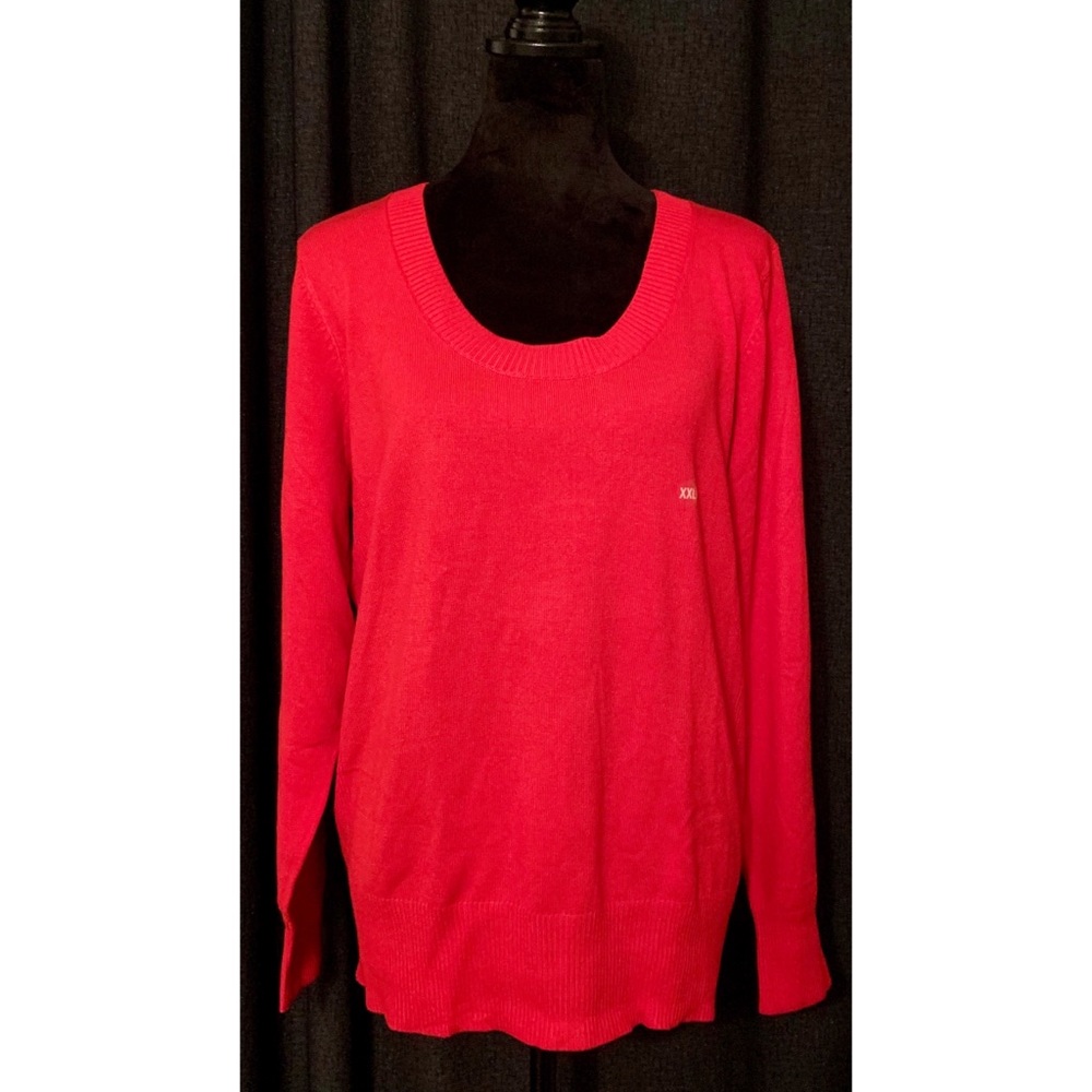 NEW ATTENTION Scoop Neck Ribbed Sweater